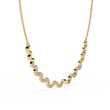 Curved Wave Bar Lab Grown Diamond Pave Necklace - View 2