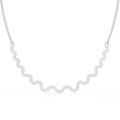 Curved Wave Bar Moissanite Diamond Pave Necklace - View 10