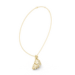 Three Leaf Floret Layering Pendant Encrusted with Multi Moissanite Diamond - View 7