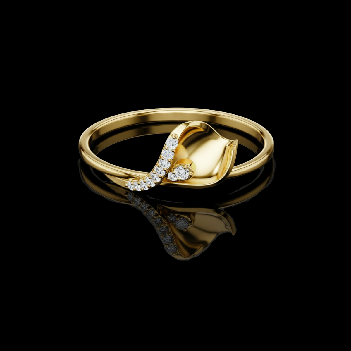 Nature Inspired Lab Grown Diamond Promise Ring For Women