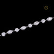Alternating Marquise and Round Moissanite Diamond Tennis Bracelet - View 3
