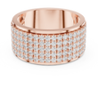 Round Cut Moissanite Diamond Men's Multi Row Grid Pave Iced Out Statement Ring - View 2