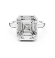 Asscher Cut Lab Grown Diamond Men's Full Bezel Engagement Ring - View 3