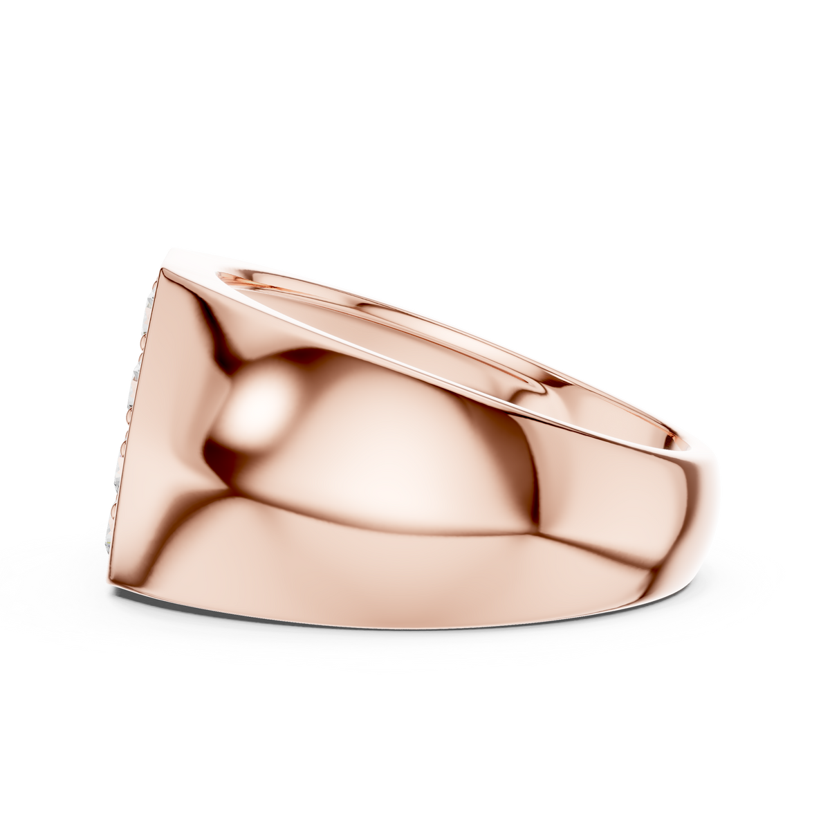 Round Cut Lab Grown Diamond Men's Modern Geometric Cluster Wedding Band - View 9