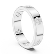 Round Cut Lab Grown Diamond Men's Four Leaf Clover Wedding Band - View 9