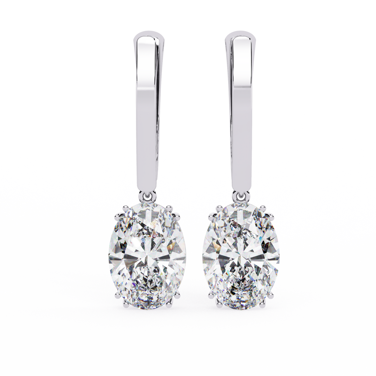 Best Oval Lab Grown Diamond Earrings Perfect Anniversary, Birthday & Bridal Gift - View 2