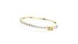 Slim Round Lab Diamond Hinged Bangle Bracelet for Women - View 4