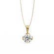 Circular Silhouette Charm Pendant Center Round Lab Grown Diamond - View 2